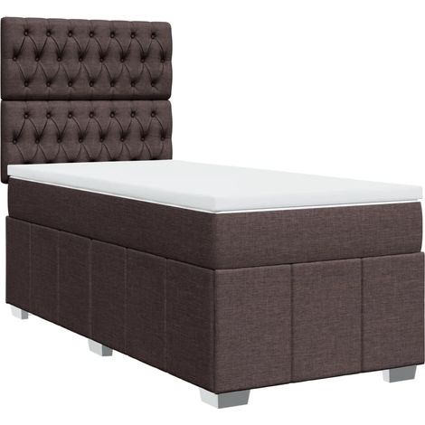 Maison Exclusive - Boxspringbett mit Matratze Dunkelbraun 100x200 (1/5)
