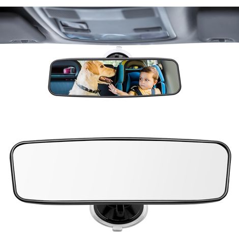Rétroviseur pour test de conduite, Accessoires Voiture, Instructeur de Conduite, Apprenant, Examiner, Rétroviseur de Voiture avec Ventouse, Réglable pour Test de Conduite et Leçon (200 x 60 (1/5)