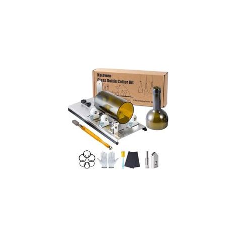 Verstellbares Glasflaschen-Schneideset, DIY-Werkzeug, Edelstahl-Schneidemaschinen-Set für Wein-, Bier-, Spirituosen-, Whisky-, Champagner- und runde Limonadenflaschen (1/5)