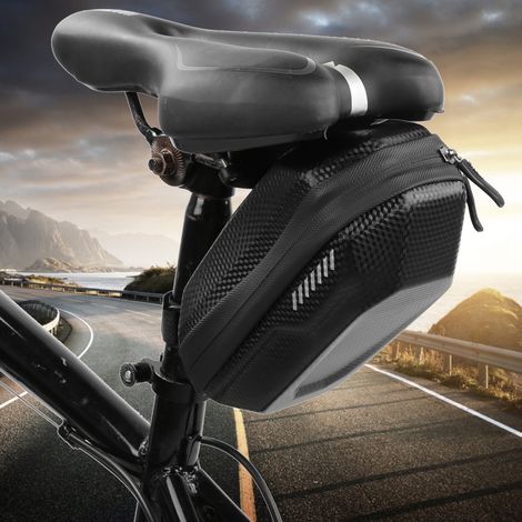 Sacoche de Selle VTT en Coque Rigide Carbone, Imperméable et Grande Capacité pour Équipement de Cyclisme (1/5)