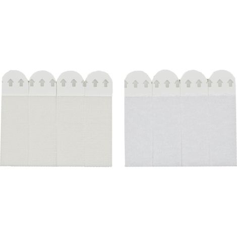 Lot de 8 Languettes de Fixation "5 kg" 6cm Blanc