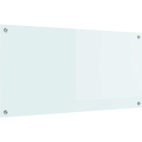 Protection de cuisine Blanc 100 x 50 x 0,8 cm verre trempé CFW76393 (1/5)
