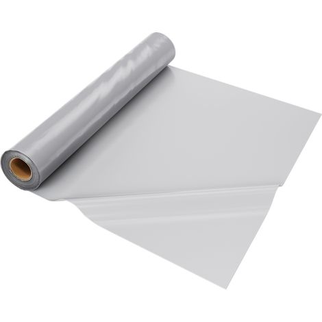 VEVOR Telo di Plastica 0,2 mm, 2 m x 50 m Barriera al Vapore per Intercapedine, Rotolo di Telo in Polietilene per Giardino ad Alta Resistenza, Telo per Pittori Fornitura di Plastica Agricola Grigio