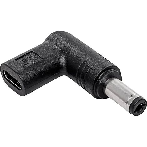 Adaptateur USB-C / 5,5 x 2,1 mm pour ordinateur portable AK-ND-C02, alimentation 100 W (1/3)