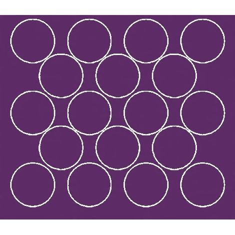 Adesivi circolari da 10 cm, 18 pezzi, viola opaco
