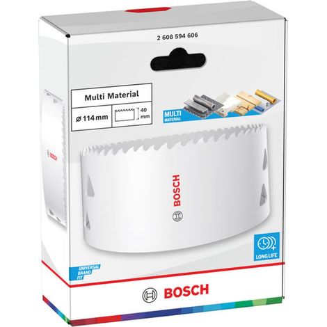 Bosch Lochsäge mit Gewinde Multi Material, 114 x 40 mm