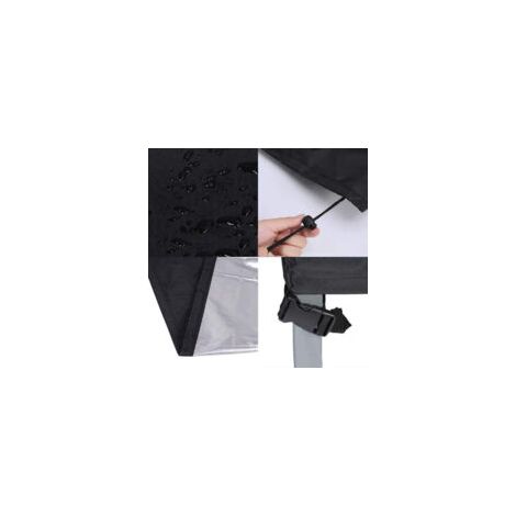 (90X90X90CM) Housse imperméable pour meubles en tissu Oxford 420D Housse anti-poussière pour meubles de patio d'extérieur avec quatre boucles d'angle- Crezuo (1/2)