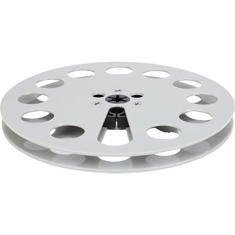Bobine de bande vide 1/4" (7 pouces) compatible avec les magnétophones ReVox et Studer. Bobine réceptrice à 12 trous, pièce de rechange pour moyeu NAB, grise. (1/5)