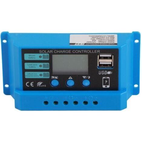 12V/24V solar charge controller, solar panel charge controller, suitable for motorhomes, 20A (1/4)