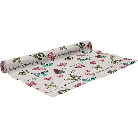 Runner in cotone colore beige linea romance cm40x140 (1/2)