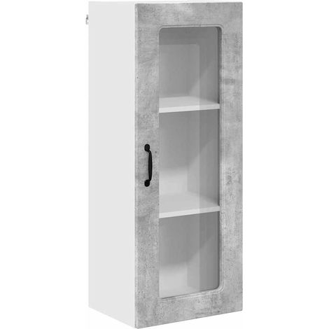 Meuble mural de cuisine,Armoire de cuisine avec porte Gris béton 40 x 31 x 100 cm CFW84025 (1/5)