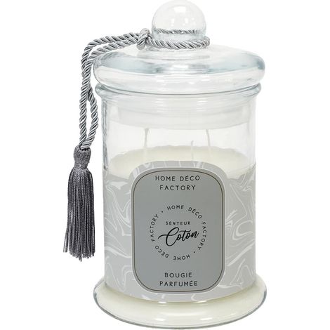 Bougie Bonbonnière Parfumée Senteur Coton H23,5cm (1/3)