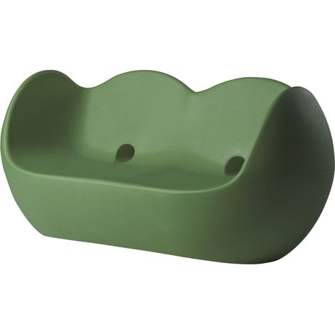 Blossy Verde malva originale slide di design per giardino esterno interno colorata moderna polietilene made in Italy sedia seduta poltrona