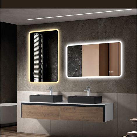 Espejo de baño LED 60x120 cm con función antivaho y regulador de intensidad (1/5)
