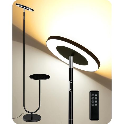 4 Color Temperatures, Lighting 22W, Lower 7W, Dimming 10-100%, for Living Room, Bedroom, Office, Black (1/5)