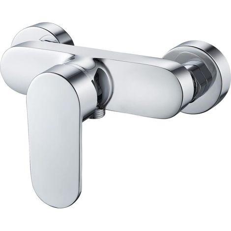 Mitigeur Monocommande Douche  Robinet Mural Chromé, Flexibilité d’installation avec Raccord G1/2 pour Douche