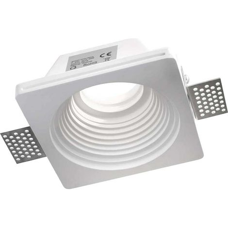 Portafaretto da incasso in gesso a scomparsa portalampada supporto per faretti tondo (1/3)