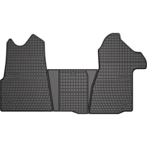 Tapis de sol en caoutchouc pour Renault Master IV 2024 – Jeu de 3 tapis noirs – Renforcés aux endroits critiques – Antidérapants et inodores (1/5)