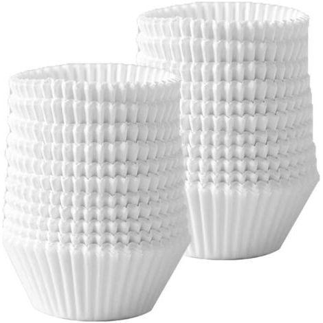 Pack of 500 white paper muffin cups for cakes, sweets, nuts and desserts – base diameter: 4.5 cm--DTEKGAZ (1/5)