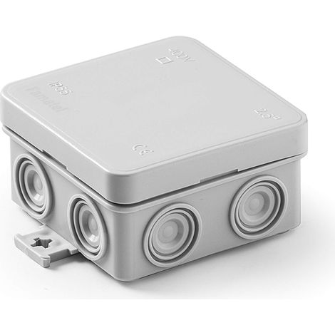 FAMATEL – Scatola stagna Minibox IP55 Coperchio a pressione 75x75x39 Grigio (1/4)