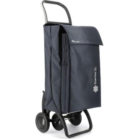 FPLUS carro comp.4r.termo xl negro rolser , Carro Rolser de aluminio de 2/4 ruedas, para evitar que el usuario cargue con el peso de su compra. En posición de dos ruedas para lleva