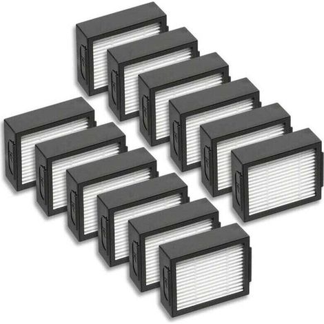 Paquete de 12 filtros de repuesto para iRobot Roomba i7, e5, e6, J7 y serie i/e - Repuestos y accesorios para aspiradoras robot - Crezuo (1/3)