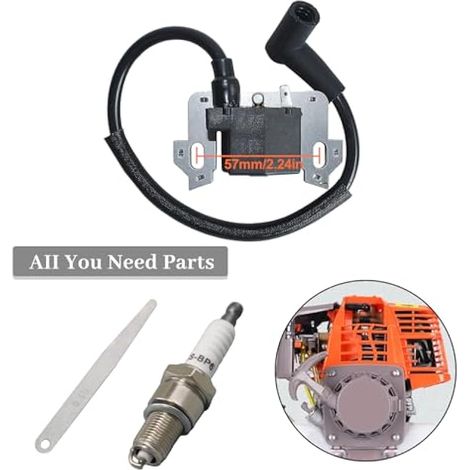 Bobine d'allumage pour Honda GCV135 GCV160 GC160 GSV160 GCV190 GC190 GSV190 GC135 GC160A GC160LA GC190A GC190LA HRR216 Tondeuse à Gazo, avce Auge Jeu Soupapes,Remplace pour 30500-ZL8-014 (1/5)