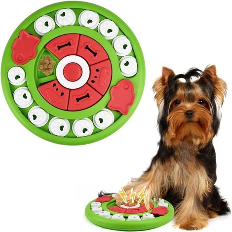 Jouet éducatif pour chiens et chats, jeu d'occupation pour chien, nourrissage lent pour chat en PP sûr, jeu d'intelligence antidérapant pour chien