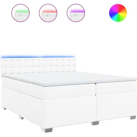 Maison Exclusive - Boxspringbett mit Matratze Weiß 200x200 cm Kun