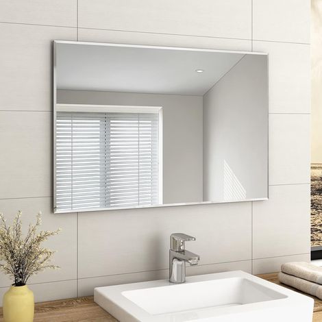 EMKE Bathroom Mirror Frameless Wall Mounted Mirror 900x600mm (1/5)