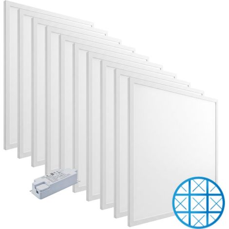 Lot de 10 Panneaux LED Prisma 60x60 33mm 36W 120lm/W Avec Transfo Starsense - 90 deg - Blanc neutre - 4000K (1/5)