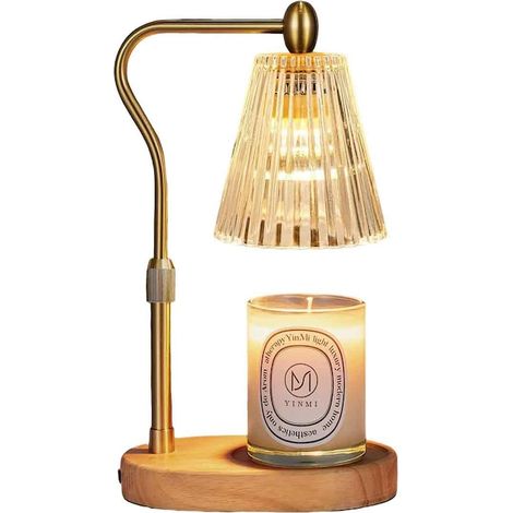 Lampe électrique pour bougies parfumées, hauteur réglable, 4 niveaux de luminosité, design élégant, idéale pour l'éclairage parfumé. (1/5)