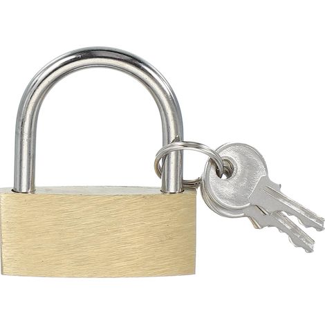 Cadenas en laiton massif 1,9" Cadenas à anse longue avec 2 clés (1/5)