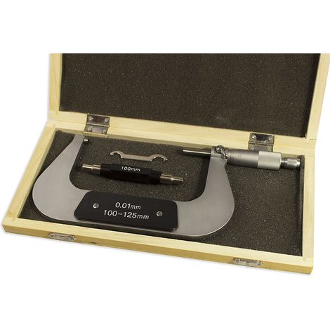 Micrometro centesimale per esterni SOGI MIC-100-125 con frizione - 100÷125 mm - terminali cromati (1/5)