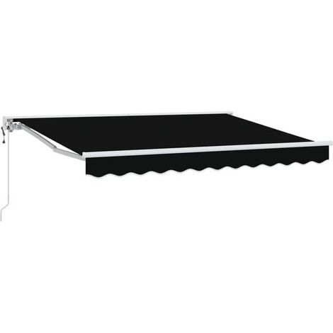 Store banne électrique rétractable, noir, 3 x 2,5 mètres (1/5)
