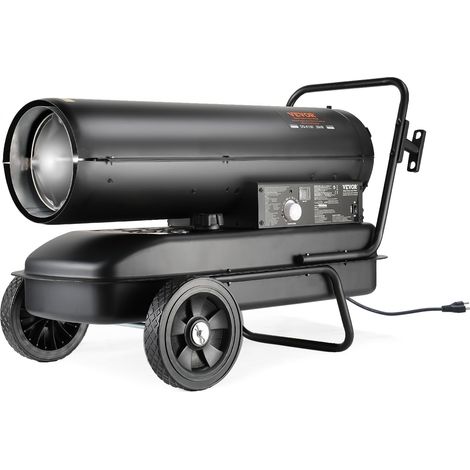 VEVOR Riscaldatore ad Aria Calda Diesel a Cherosene 100000 BTU, Torpedo Riscaldatore deAmbiente Portatile con Controllo Termostato Serbatoio 38 L per Interni Esterni, per Officine Industriali, Nero (1/5)