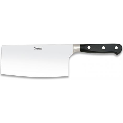 Kitchen Macheta Martinez Albainox, mango Polyoxymethylen, schwarz, Klinge aus 16,5 cm rostfreiem Stahl, 17397