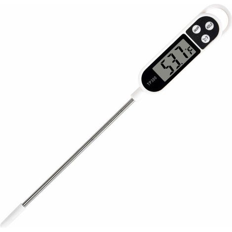 Thermomètre alimentaire en acier inoxydable Triomphe LCD affichage thermomètre alimentaire thermomètre de cuisine électronique pour tester la température d'huile de lait de bébé d'eau liquide (1/5)