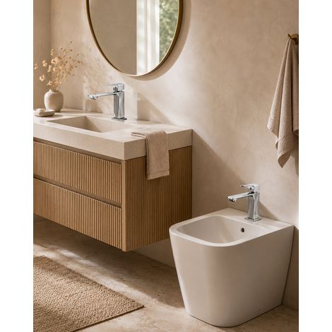 Coppia rubinetti lavabo e bidet cromo Ten (1/5)