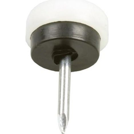 Protecteur pour Pieds en Bois Mod. 70 Ø29 mm avec Clou et Couvercle en Plastique Recommandé pour Le grès Protège Le Sol Contre Les Rayures Polypropylène Blanc (1/5)