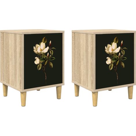 Maison Exclusive - Armadio da Notte BREMEN 2 pz Rovere Sonoma 36 x 33 x 50 cm (1/5)