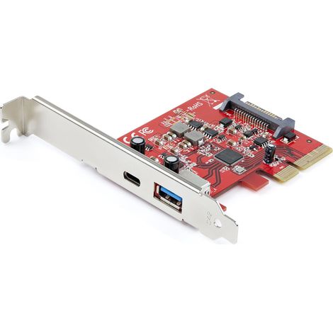 StarTech.com Scheda PCI Express USB-C USB-A a 2 porte - Adattatore scheda controller host USB 3.2 Gen 2 PCI Express Tipo C/A 10 Gpbs - Scheda di espansione PCIe -Hub USB interno - Windows, macOS, Linu (1/4)