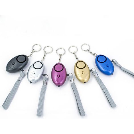 Porte-clés alarme de sécurité personnelle 130 dB (lot de 5) avec lumière LED, alarme personnelle (1/3)