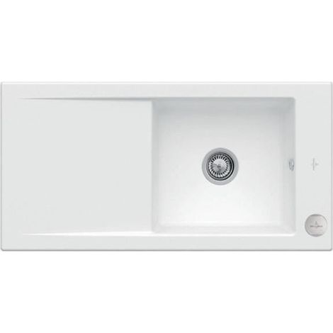 V&B Einbauspüle TIMELINE 60 FLAT 965x475mm Exzenterbetätigung stone white