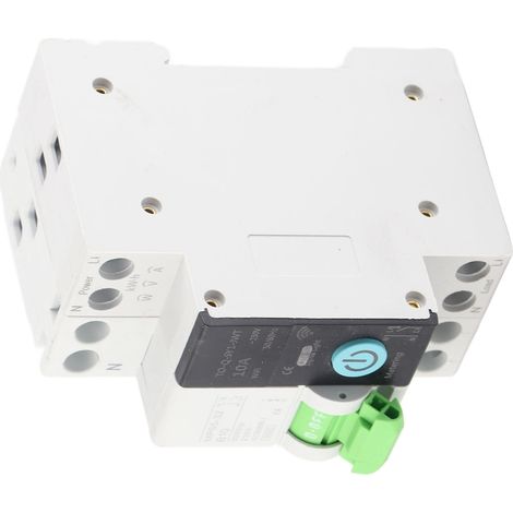 Disjoncteur intelligent miniature TONGOU 230V 1P+N 10A avec télécommande et compteur WiFi intégré (1/5)