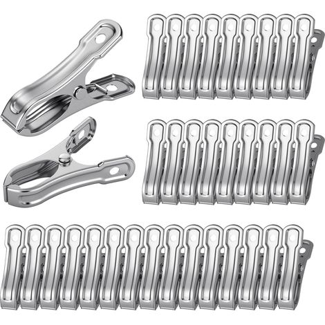 35pcs Clips de Film, 12mm Pinces de Jardin en Acier Inoxydable pour Serre, Clips de Fixation Solide aux Intempéries Arceaux de Jardin pour Tissu d'Ombrage, Couverture Végétale Serre (1/5)