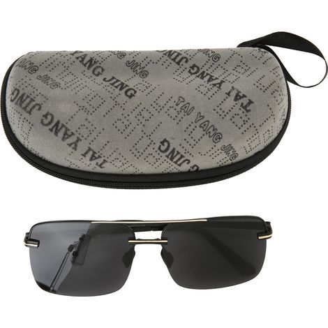 Ortviai Lunettes de soleil polarisées pour hommes, modèle A628, monture semi-cadre en alliage léger, vision nocturne, lunettes de protection (1/5)