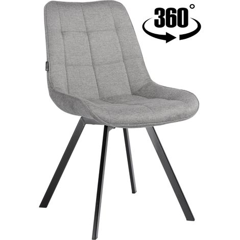 Silla giratoria LAPO tapizada en tela gris. (1/5)
