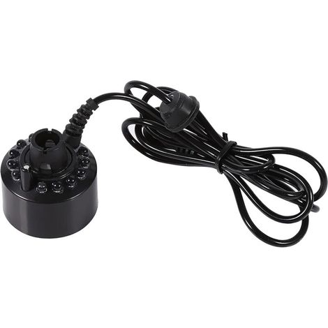 24V Ultraschall-Nebelgerät mit Farbwechsel, 12 LED-Leuchten, Teichvernebler für Springbrunnen, Teiche, Steingärten und Aquarien (1/5)