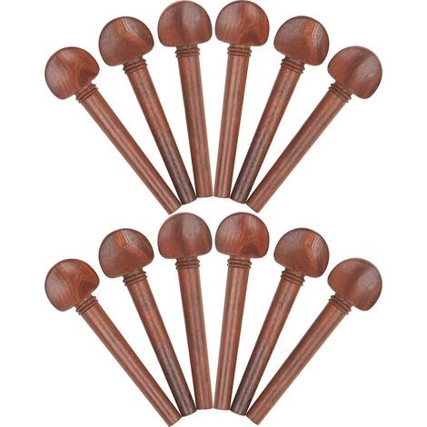 12-teiliges Set aus Mahagoni-Wirbeln für Oud, mit persischem Auge, Stimmwirbel.